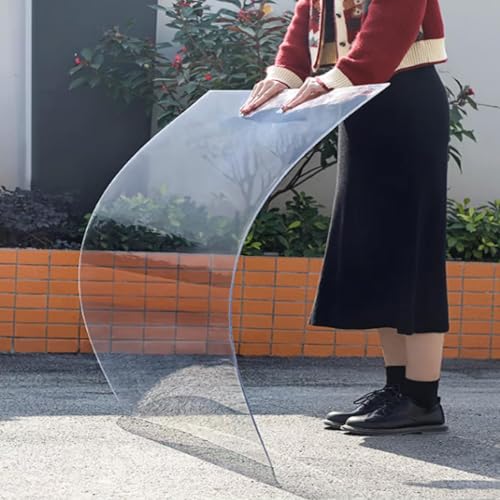 3mm Clear Polycarbonate Panel Roofing Sheets, UV Protection for Outdoor Rainproof Roof, Acrylic Plastic Sheet, Sunroom Cladding - Greenhouse, Awning Shed Cover, Easy Cut,0.6/0.8/1/1.22/1.56m,1-15m(1.5