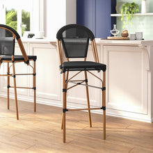 Flash Furniture 30 in Indoor/Outdoor Barstool, Black, 2-Pack