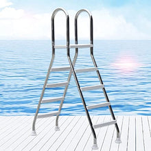 52 Inch Tall Ladder, Pool Ladder, 4 Step Ladder, Home Ladder, Above Ground Swimming Pool Ladder, 304 Stainless Steel Ladders, Max Load Capacity 500 Lbs