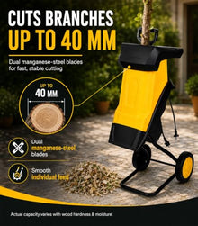 Kindevieft Electric Wood Chipper Shredder 50m