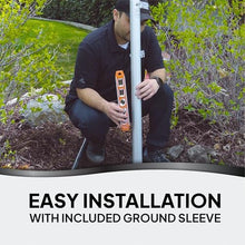 Service First 25FT Flagpole Kit Freedom Edition Black Telescoping for Outside House In Ground - Anti Tangle Swivel Ring Design - 100MPH Wind Tested with Single Flag