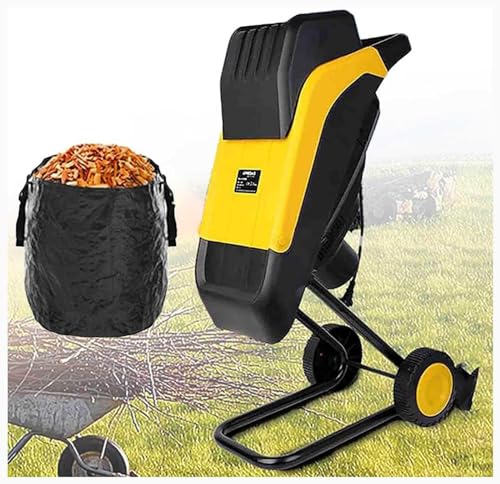 Acivirdde Garden Shredder, 2500w Silent Shredder, Small Garden Shredder and Chipper for Yard Wood and Hard Branch Debris (10m)