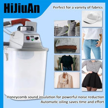 HiJiuAn 30L Automatic Fabric Thread Trimming Machine, 450W Smart Single-Head Brushless Thread Trimmer, Speed 28000/min, with Storage Bucket, Real-time Temp/Speed Display, for Garment Factory