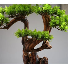 YXIANG56Q Fake Plants Chinese Hotel Desktop Landscaping Artificial Cypress Leaves Potted Bonsai Ornaments Simulation Tree Bonsai Tree, yuqing2022