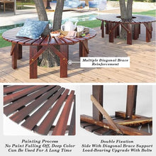 BXKCFYBSQ Tree Bench Surround,Semicircle/Circle Outdoor Garden Bench,Outdoor Furniture Decoration Seating,Romantic Feature,Shape Extends Infinitely(Semicircle)