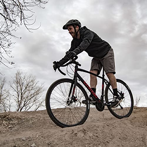 Tommaso Sentiero Sport Performance Aluminum Gravel Bike Matte Black/Red