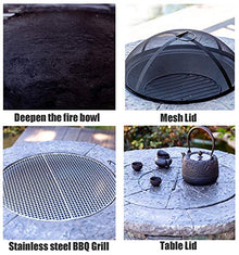 Outdoor Fire Pit Outdoor Wood Stove, Outdoor Cooking Fire Pit BBQ Kit, Garden Patio Heater
