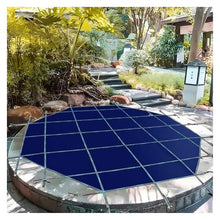 MZZKFC Mesh Pool Safety Covers for Inground Pools, Customizable Round Winter Pool Protector Load 441lbs, Extra Large Pool Leaf Cover for Block Snow Mud Debris(Blue,1021cm/402)