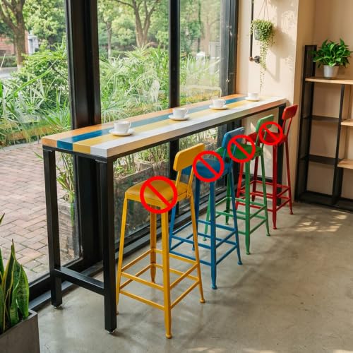 Bar Table,Counter/Bar Height Narrow/Long Table,Solid Wood Dining Table,
