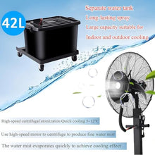 DPAOZPO Oscillating Misting Fan - Portable Floor Fan - 3 Cooling Speeds - 120° Oscillation - High Velocity Oscillating Fan - For Patios Workshop Warehouse Industrial Office(25.5in)