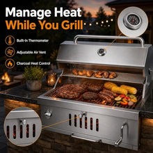 28In Large Built in Charcoal Grills for Outdoor Kitchen Island