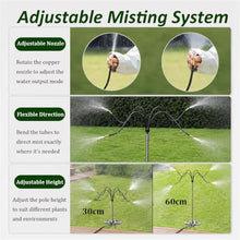 Fvmsse Adjustable Outdoor Standing Misting System, for Cooling & Irrigation