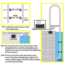 Stainless Steel Pool Ladder Swimming Pool Handrail with Anti-Slip Protection Diameter 42mm Tube Wall Thickness 1mm Need to be Embedded/Silver / 2 Step (Silver 3 Step) (Silver 2 Step)