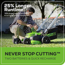 Greenworks 60V 25in Self-Propelled Lawn Mower, (2) 4.0 Ah Battery Kit