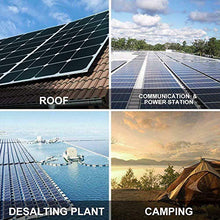 Giosolar 1000W Hybrid Solar & Wind Power Kit: 6x 100W Poly Solar Panels + 400W Wind Turbine + 1000W Inverter & Controller, High Efficiency, Blue, Gray/White, Modern