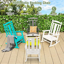 ONMYJFD Rocking Chair All Weather Rocking Chair High Back Porch White