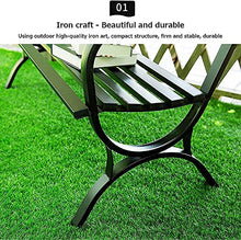 Garden Bench Outdoor Bench Patio Bench Front Porch Furniture Park Benches for Outside Cast Iron Metal Garden Bench Conservatory Patio Lawn or G (Bronze Cross table legs) (Bronze Cross table legs)