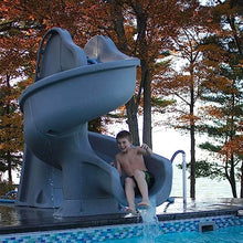 Global Pool Products Tsunami Inground Swimming Pool Water Slide Deck Mounted Grey