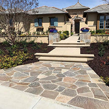 Landscape Patio Flagstone | 2000 Pounds | Natural Rock Pathway Stepping Stone Slabs for Gardens, Terrariums, Landscape Design, Driveway Pavers and Walkway Steppers (Platinum Gold)