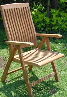 TeakStation 8 Seater Grade-A Teak Wood 9 Pc Dining Set: 94" Mas Oval Trestle Leg Table and 8 Marley Reclining Arm/Captain Chairs #TSDSASl