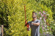 Black + Decker BEHTS551-QS 60cm Electric Hedge Trimmer (650W, 60 cm Sword Length, 25 mm Cutting Thickness, Rotating Handle for Optimal Control, with Cable Strain Relief, for Large Hedges)