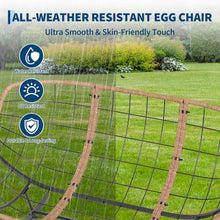 Garvee Outdoor Rocking Chair Set of 3, Double Papasan Chair with Cushion