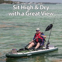 Sea Eagle FS126 Inflatable FishSUP Fishing Stand-Up Paddleboard Green/Gray