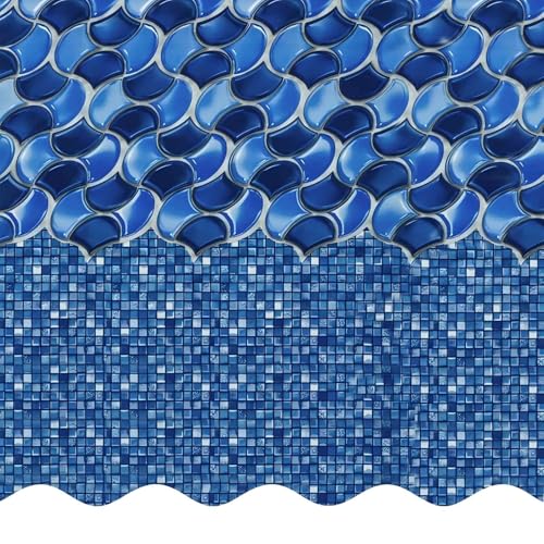 IJOWEEN 18 x 34-Feet Overlap Oval Above Ground Swimming Pool Liner, 25 Gauge Thick