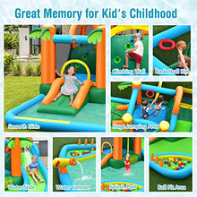 Costzon Inflatable Water Slide, Mega Water Bounce House Combo for Kids Outdoor Fun with Splash Pool, 780w Blower, Climbing Wall, Blow up Waterslides Park Inflatables for Big Kids Backyard Party Gifts