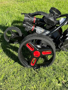 Insanity Golf Electric Golf Trolley with Remote and Seat Black and Yellow