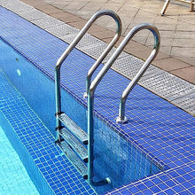 LMMIAMZ Stainless Steel Swimming Pool Ladder, 2/3 Step Non-Slip Entry & Exit System for Above Ground Pools, Durable 1.5mm Tube Wall, Silver Finish, Safe & Reliable Pool Access