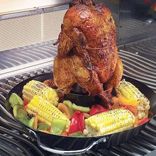 Stainless Steel Roast Chicken Pot BBQ Pot Detachable Cone Roasting Pan Outdoor Picnic BBQ Utensils Roast Chicken Rack (Color : Silver, Size : One Size) (Silver One Size)