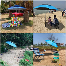 GAZOGJ Parasols Garden Parasol, Portable Fishing Umbrella, Outdoor Foldable Sun Umbrella, Beach Umbrella with Tilt Mechanism, Used for Fishing, Camping, Mountain, with Grou
