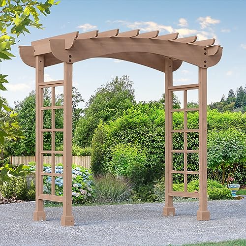 Yardistry Backyard Arbor Large Mocha Brown