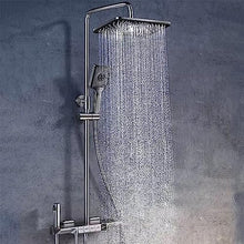 POLGDW Shower,Intelligence Number Constant Temperature Bathing Floral Dress,Swivelable Switable Screen,Warm Control Display Screen (White Cold)
