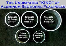 Telepole Manufacturing Inc 17' Sectional Flagpole with 266 LED Solar Light Silver