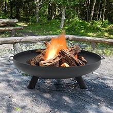 Outdoor Fire Pit Garden fire Pit Garden Patio Heater Camping Bowl for Wood, Charcoal Cast Heat-Resisting Steels Garden fire Pit with Tripod Stand (Rust D1200*H330) Grill Barbecue Rack (B