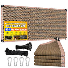 PFGDFSX 90% Shade Fabric Sun Shade Cloth with Reinforced Grommets, Outdoor Sun Screen Fabric for Outdoor Patio Garden Pergola Cover Canopy 20x80 FT, Mocha
