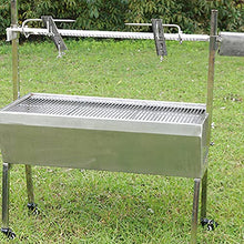 INTSUPERMAI Spit Roaster Rotisserie Grill Rotisserie kit Stainless Steel Spit 46" BBQ Electric Grill 66LB Motor Load