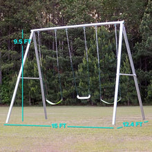 Sportspower Patriot Metal Swing Set Silver/Green