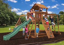 Creative Playthings LTD. Spring Hill Wooden Swing Set with Monkey Bars Yellow