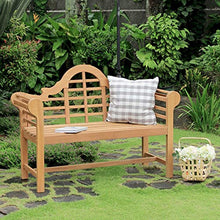 Misc 4ft Teak Bench Natural Traditional Backed