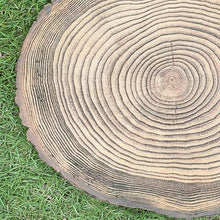 Round Decorative Wood Effect Garden Stepping Stone, Outside Log Texture Paving Stones Kits, Rustic Dimensional Foot Stone for Walkway Garden Pathway, Lawn Yard Home(7PCS)