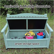 Gtzly Outdoor Storage Bench with Armrest and Backrest for Deck Porch, Wooden Bench with Storage Space, White