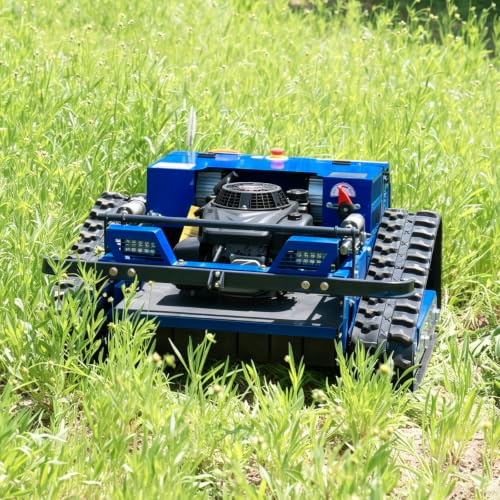 Petrol Remote Control Lawn Mower – 7.5HP, 800m Range, 55cm Cut, Electric Height Adjust, 45° Slope, Low-Noise Brushless – for Large Garden, Lawn, Slope – Durable All-Terrain Machine