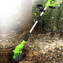 20V Cordless Electric Tiller Rotavator, Handheld with 4000Mah Lithium Battery and Charger, Portable Cultivator for Gardens with Adjustable Handle, for Vegetable Plots, Lawn, Garden