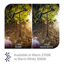 WAC Lighting Accent Stem LED 12V Path and Area Double Light 3000K Warm White Solid Brass Coated in Bronze