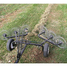 Yard Tuff 60 Inch Acreage Rake, Steel Tow Behind Dethatcher Attachment for Lawn & Garden - Heavy-Duty Dethatching Accessories for ATV, UTV and Utility Tractor Machines
