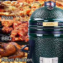 London Sunshine 15" Ceramic Kamado Charcoal BBQ Grill and Smoker, Green