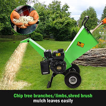 GARDENBEAUT R30 Wood Chipper 7HP Gas Powered, 3" Inch Max Cutting Diameter, All Steel Construction, Heavy Duty Shredder Mulcher 15: 1 Reduction